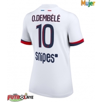 Camiseta Paris Saint-Germain Ousmane Dembele #10 Visitante Equipación para mujer 2025-26 manga corta